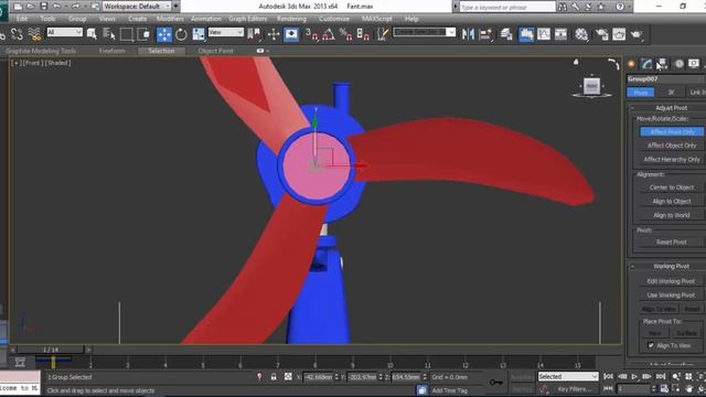 Fan animation in 3ds max смотреть онлайн