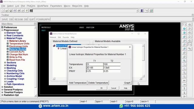 Create Material Properties, plot & list - Ansys APDL #4 смотреть онлайн