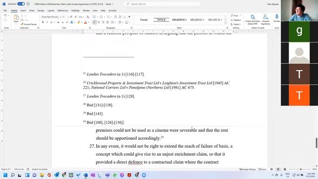 211211 VLSCR Hieu Nguyen on Unjust Enrichment Claim in Lease Agreement смотреть онлайн
