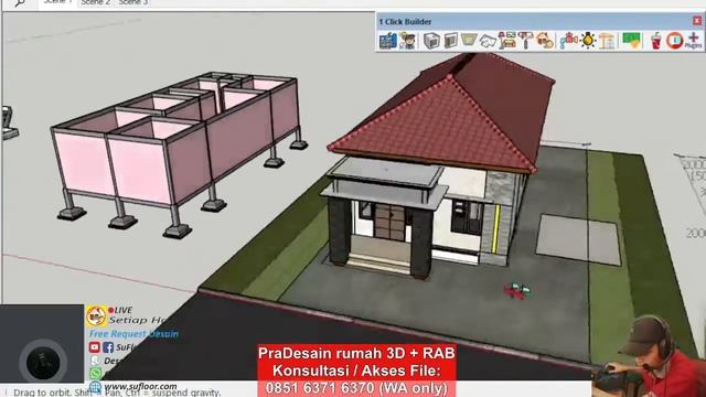 Desain Rumah Minimalis Modern Request dari BU CINDY - KOTAMUBAGU, dgn Luas Lahan 7x15 M смотреть онлайн