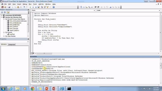 44. VBA - Environ (Programming In Access 2013) смотреть онлайн