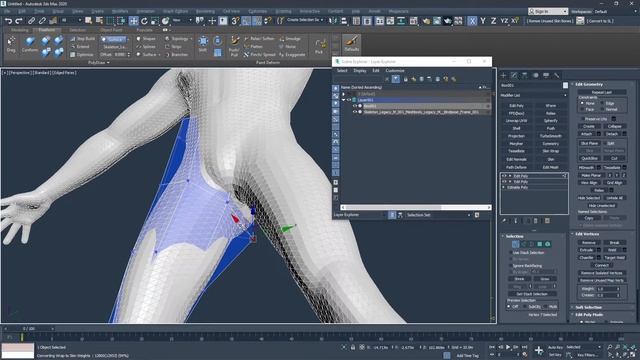3d Character Topology Basics - How to change edge flow for leg to torso transition смотреть онлайн