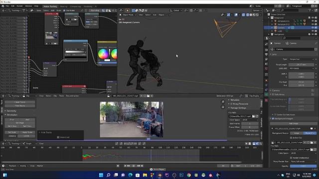 Blender camera tracking CGI VFx Breakdown -- 02 смотреть онлайн