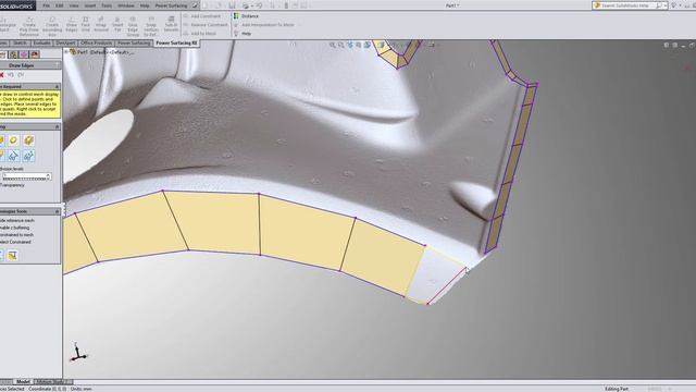 Parting skin surface from scan data | Solidworks & Power Surfacing смотреть онлайн