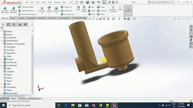HOW TO DESIGN CARBURETOR IN SOLIDWORKS - PART - 2/2 смотреть онлайн