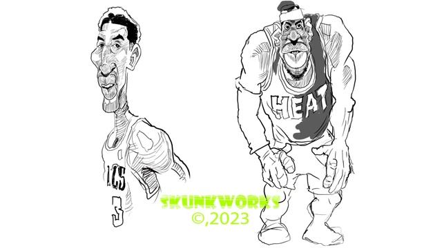 Scottie Pippen / LeBron James Dual Portraits Autodesk SketchUp Mobile #skunkworkz #speedpaint #nba смотреть онлайн