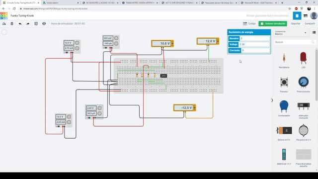 Simulación Sensor 2YOA21 TinkerCad смотреть онлайн