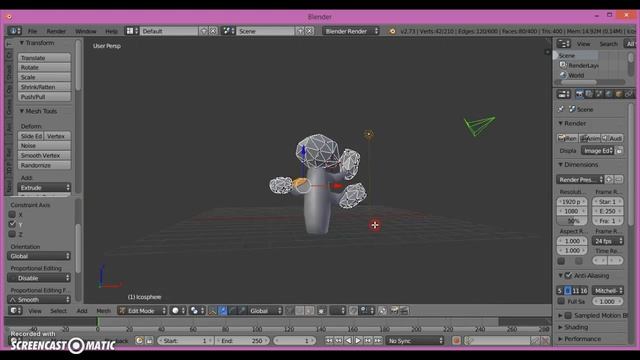 How to model low polly trees and grass in Blender 2.73 смотреть онлайн