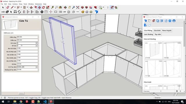Thiết kế tủ bếp góc cắt cnc siêu nhanh với Dynamic Sketchup смотреть онлайн