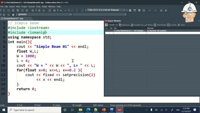 💻เรียนภาษาC++เบื้องต้น:คำนวณหาแรงเฉือนและโมเมนต์ดัดในคานช่วงเดียวรับน.น.บรรทุกแผ่กระจาย Uniform Loa смотреть онлайн