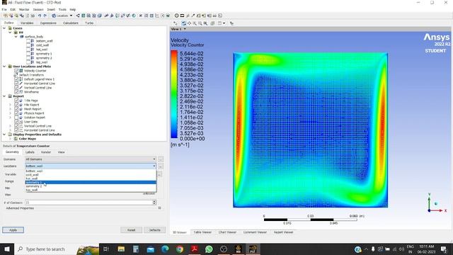 Mixed Convection In A Lid-Driven Cavity Using Ansys Fluent. смотреть онлайн