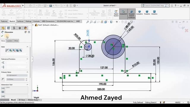 سوليدورك Mechanical Drawing using SolidWorks , Exercise 10 Bearing block смотреть онлайн