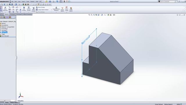SOLIDWORKS - Concluding a 3D model from 2D drawing смотреть онлайн