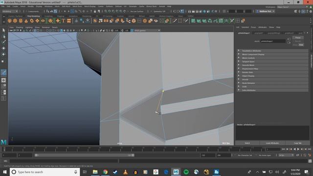Maya 2018 Tutorial - Threaded Screw Modeling and Multicut Tool смотреть онлайн