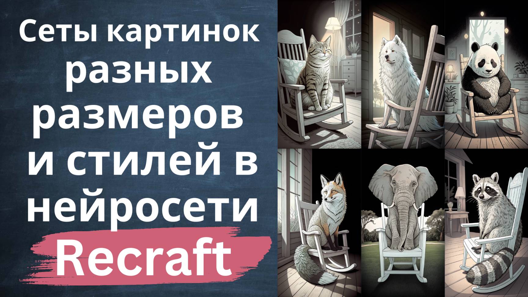 Recraft - cеты изображений разных размеров и стилей в нейросети смотреть онлайн