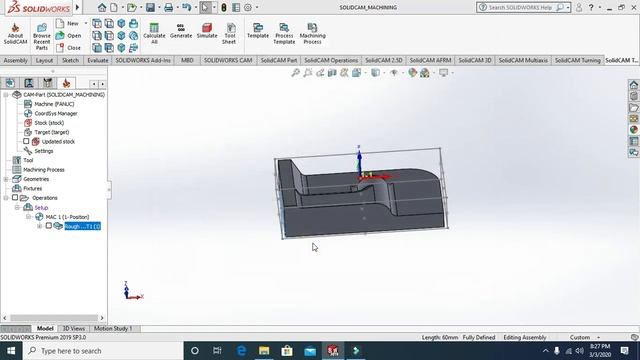 SolidCam Machining : 3D HSM Hybrid Constant-Z machining Operation смотреть онлайн
