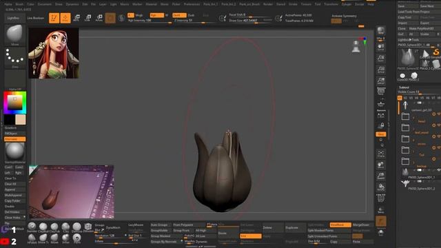 Zbrush to Marmoset Timelapse - Forest Fairy II sculpting to render II смотреть онлайн
