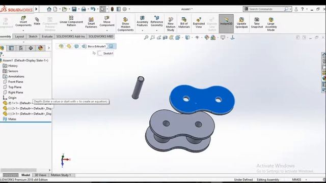 Mechanical 3D Chain design with movement | Solidworks tutorial | Anyone can design смотреть онлайн