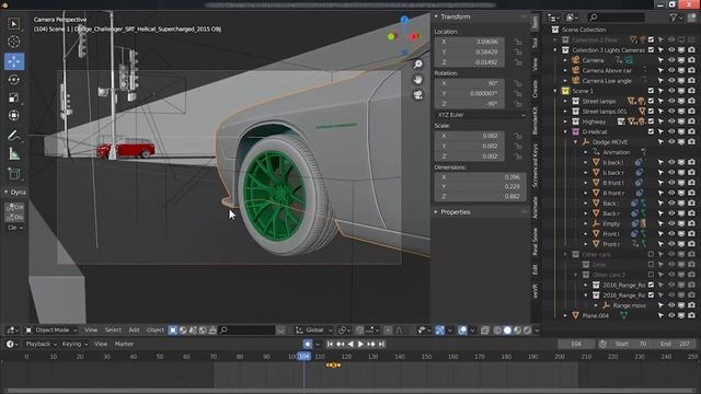 Blender 2.92 Car Chase workflow смотреть онлайн