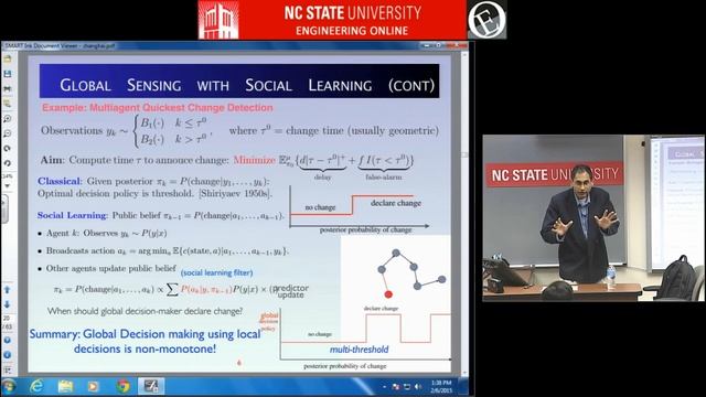 ECE 804 Lecture 003 Dr Vikram Krishnamurthy The Dynamics of Active Sensing in Social Networks смотреть онлайн