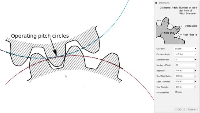 Gear Terminology in Fusion 360! Parameters on Pressure Angle of Gear, Diametral Pitch, Backlash смотреть онлайн