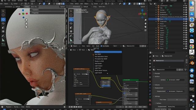ELF in BLENDER, Zbrush & Dazstudio - workflow video/ASMR смотреть онлайн