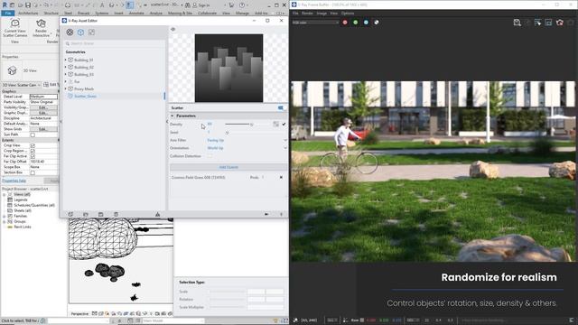 V-Ray 5 for Revit, update 2 — How to build realistic terrain with V-Ray Scatter. смотреть онлайн