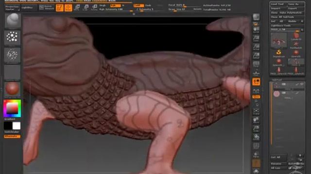 ZBrush - Alligator Reliefs смотреть онлайн