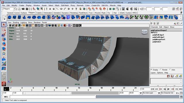 Maya to ZBrush to UDK - Part 31 - Reducing polygon counts in the high resolution mesh. смотреть онлайн