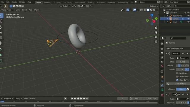 Camera In Blender | Circular Camera Movement with Circle | 3D Graphics | Blender Animation смотреть онлайн