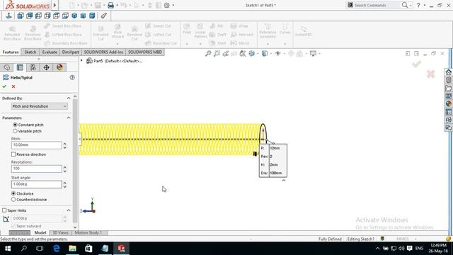 How to Creat Make HELLIX in SolidWorks смотреть онлайн