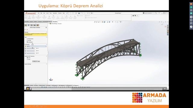 SOLIDWORKS Simulation'da Dinamik Analiz ve Deprem Uygulaması смотреть онлайн