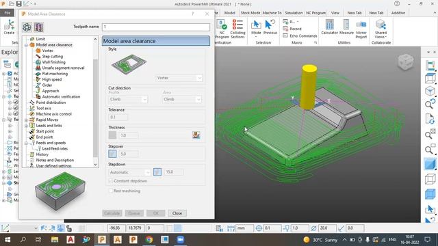 Powermill 2023 Model Area Clearance | Powermill Programming Tutorial