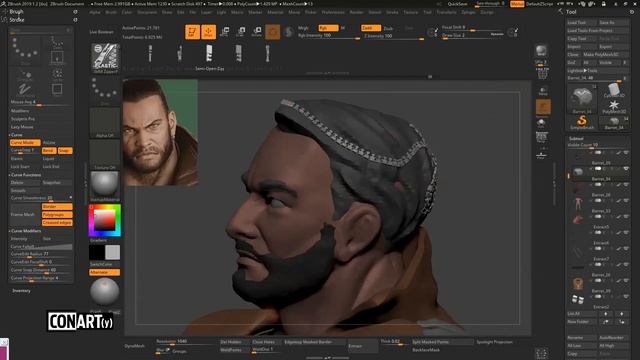 Curso Zbrush Completo - Aula 40 - Blocando Cabelos parte 2 смотреть онлайн