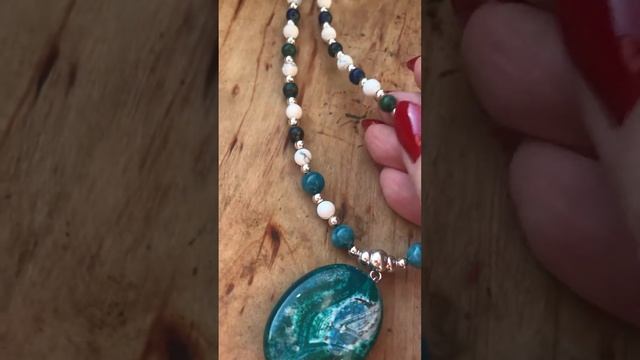 Украшение , кулон с агатом, колье смотреть онлайн