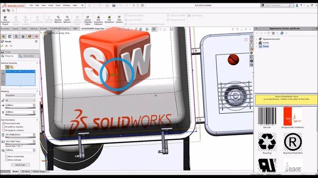 Decal Background Color - SOLIDWORKS 2020 смотреть онлайн