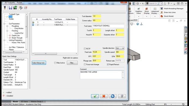 60 - Mastercam for SolidWorks - Open Pocket смотреть онлайн