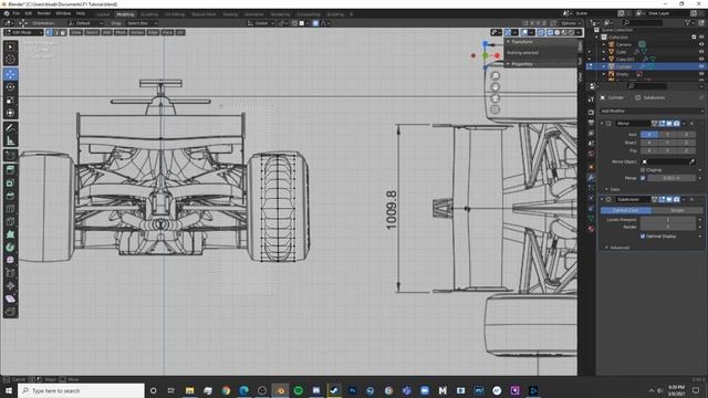 Blender Formula 1 Car Modeling Tutorial (Subdivision)