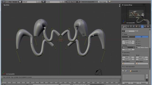 Curve Mirror workaround for blender 2.5 смотреть онлайн