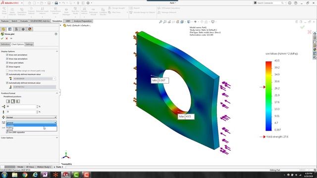 SOLIDWORKS Simulation Tutorial - Plot Legend Options смотреть онлайн