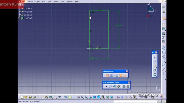 CATIA v5 | DASSAULT SYSTEMES | Walkthrough Part - 19 | SPLIT SKETCH ENTITIES смотреть онлайн