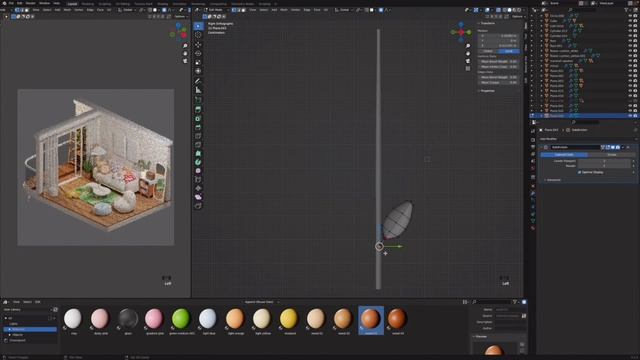 Cute isometric living room made in Blender - 3D modeling timelapse - Part 2 смотреть онлайн