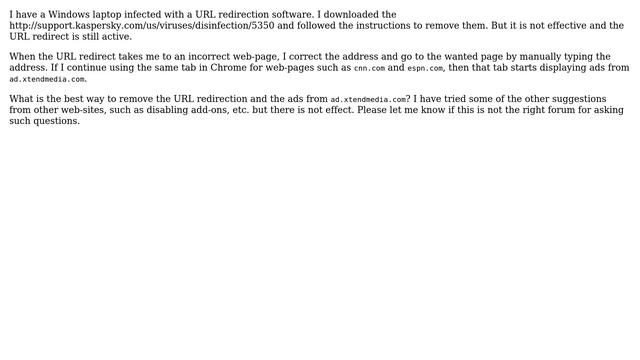 How to remove a persistent URL redirect malware/virus from PC? смотреть онлайн
