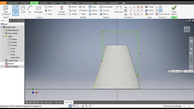 Truncated Cone in Autodesk Inventor Sheet metal || Flat Pattern of Cone In Sheet Metal Inventor 3d смотреть онлайн