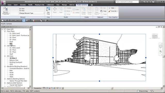 Revit 2010 Training: Part41-Camera смотреть онлайн