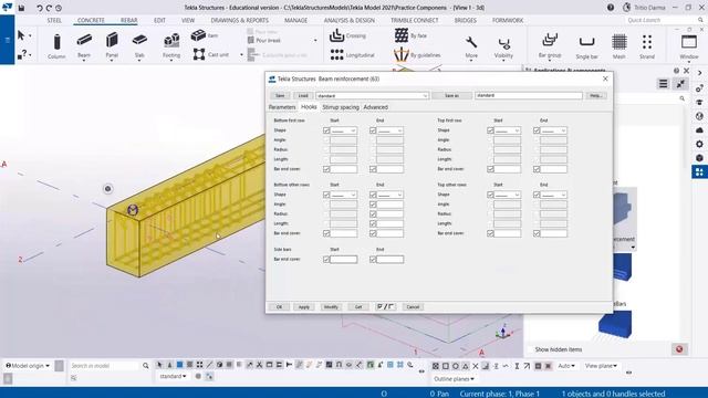 Tekla Structures - Component Beam Reincforcement 63 смотреть онлайн