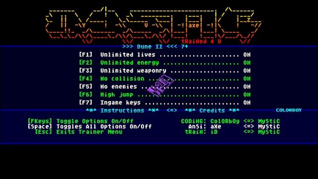 Dune II +7 Trainer by Mystic (Amiga) смотреть онлайн