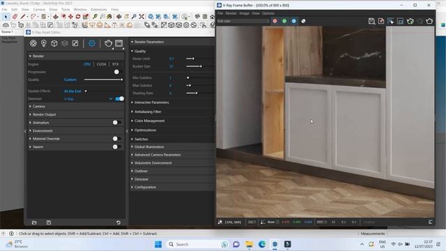 Design Like a Pro Mastering SketchUp Vray for Interior Laundry Room смотреть онлайн