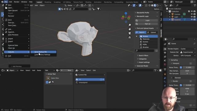 Blender start-up default смотреть онлайн