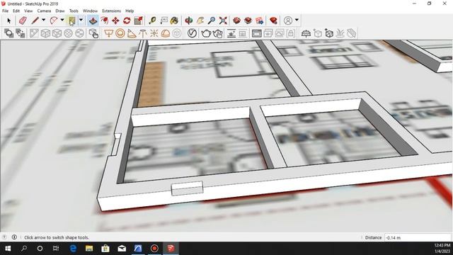 PART 1 - How to import a 2D image to SKETCHUP from ARCHICAD & build foundations. смотреть онлайн